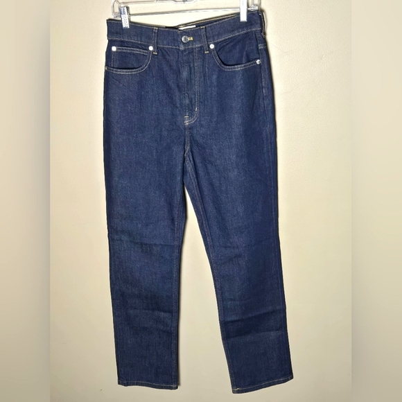 NWT Everlane Way High Slim Dark Wash Minimalist Modern Basic Jeans, 29S - Picture 1 of 4